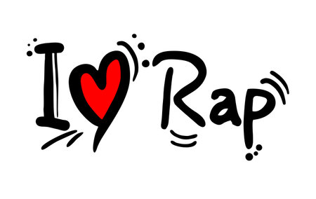 Rap music style loveのイラスト素材