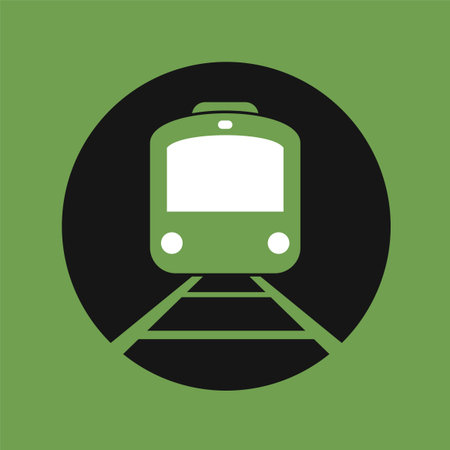 flat train iconのイラスト素材