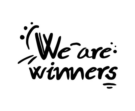 we are winners messageのイラスト素材
