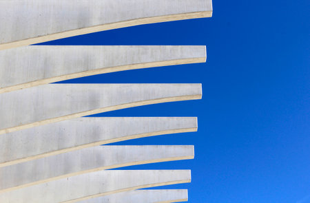 decorative white beamsの写真素材