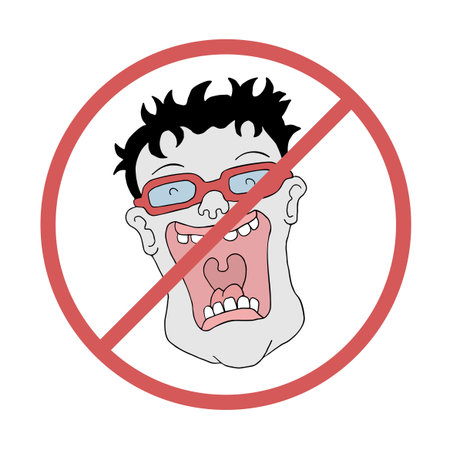 No laugh signのイラスト素材