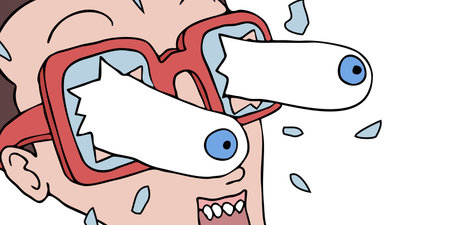 crazy expression drawのイラスト素材