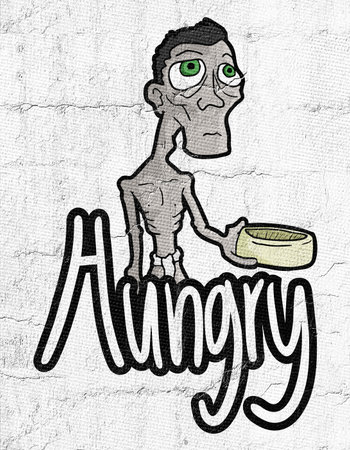 hungry messageの写真素材
