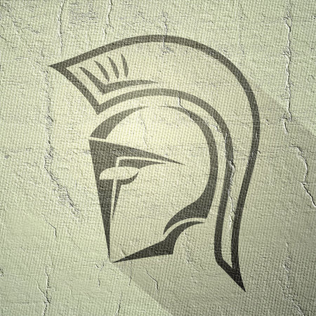 Design of spartan helmet drawの写真素材