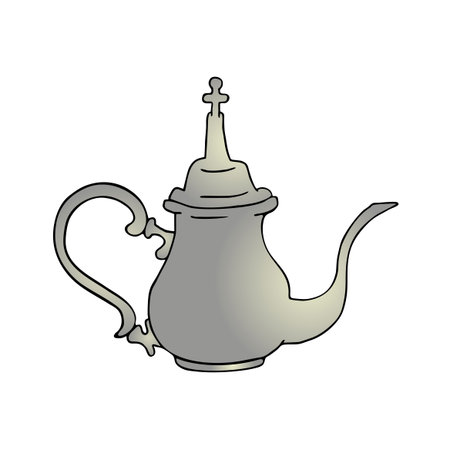 Classic teapot illustrationのイラスト素材