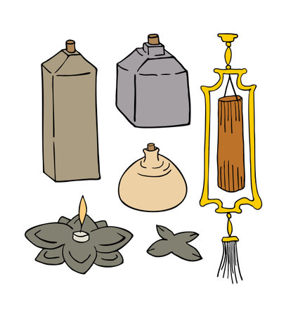 set of spa elementsのイラスト素材