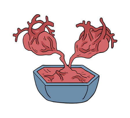mutant hearts illustrationのイラスト素材