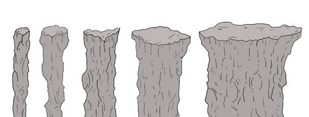 Set of rock elementsのイラスト素材