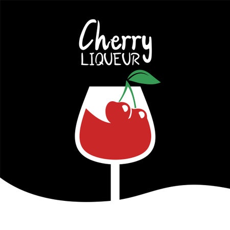 cherry drink illustrationのイラスト素材