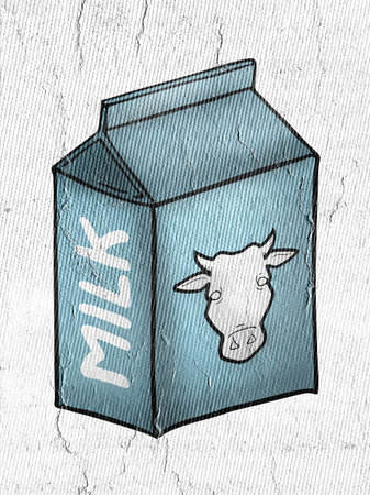 creative milk boxの写真素材
