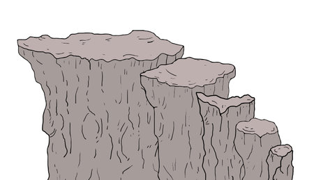 rock stairs illustrationのイラスト素材