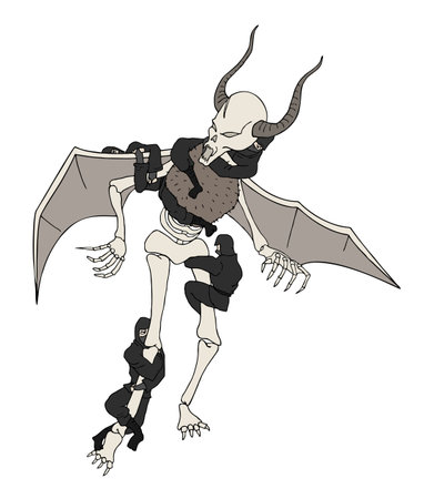 evil demon drawのイラスト素材