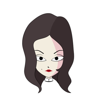 creative woman head drawのイラスト素材