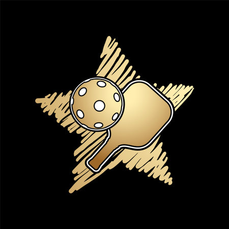 Pickleball symbol designのイラスト素材