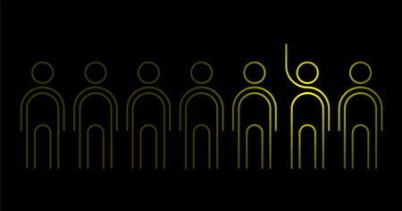 List of men in flat styleのイラスト素材