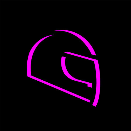 Flat helmet iconのイラスト素材