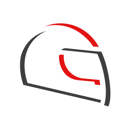 Flat helmet iconのイラスト素材