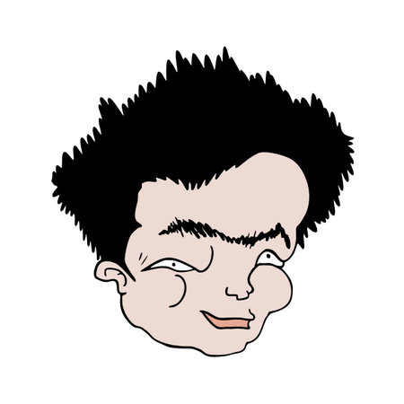 funny draw of ugly manのイラスト素材