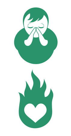 believe heart iconのイラスト素材