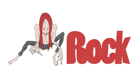 Creative design of rock music messageのイラスト素材