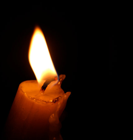 wax candle flameの写真素材