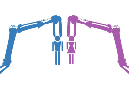 Creative design of love machineのイラスト素材