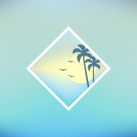 Nice summer sky illustrationのイラスト素材