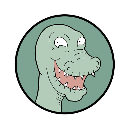 Illustration of funny dinosaur drawのイラスト素材