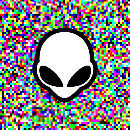 alien face iconのイラスト素材
