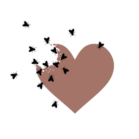 abandoned broken heart drawのイラスト素材