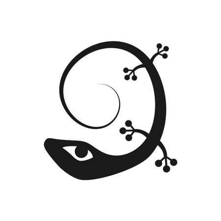 funny lizard drawのイラスト素材