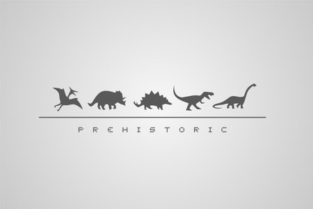 dinosaurs symbols designのイラスト素材