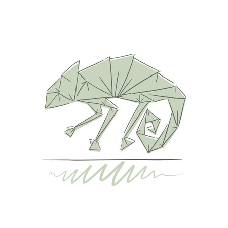 imaginative chameleon illustrationのイラスト素材