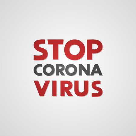 Design of stop coronavirus messageのイラスト素材