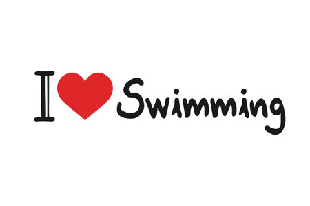 I love swimming symbolのイラスト素材