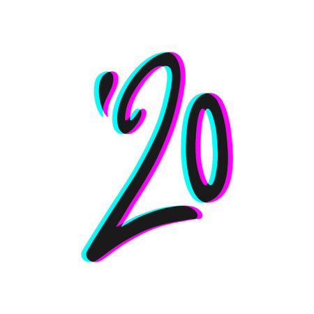 New year 2020 symbolのイラスト素材