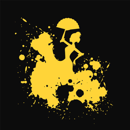 art flamenco dancer illustrationのイラスト素材