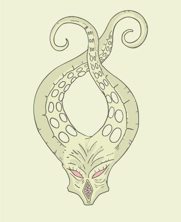 octopus creature illustrationのイラスト素材