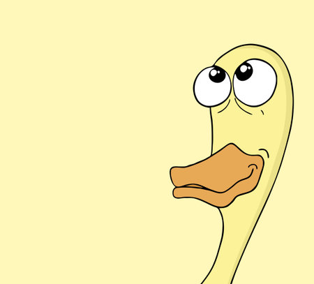 Funny duck illustrationのイラスト素材
