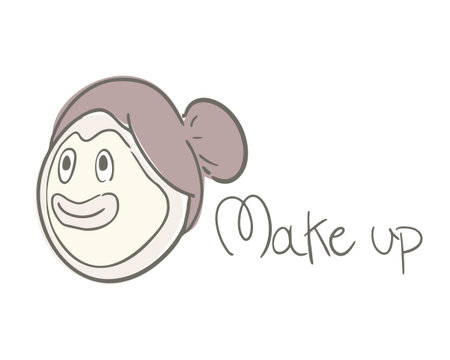 make up mask drawのイラスト素材
