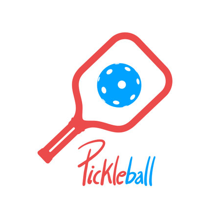 Pickleball sport symbolのイラスト素材