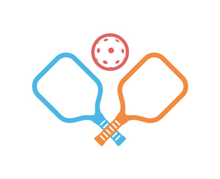 Pickleball sport symbolのイラスト素材