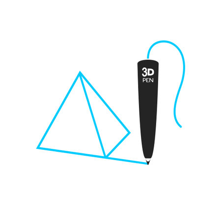 Symbol of pen to draw in 3Dのイラスト素材