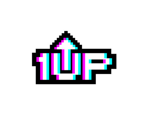 Creative design of 1Up iconのイラスト素材