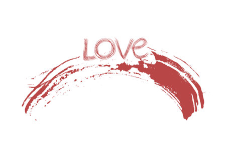 Creative design of ink stain and love messageのイラスト素材