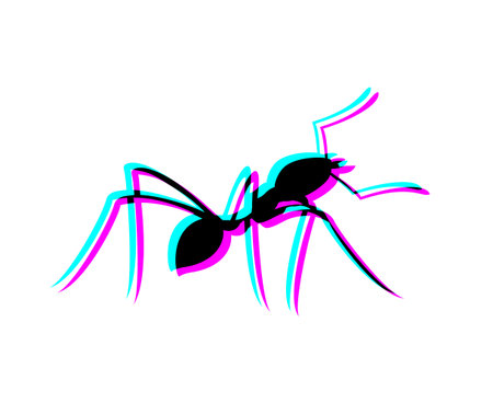 Design of ant visual effect illustrationのイラスト素材
