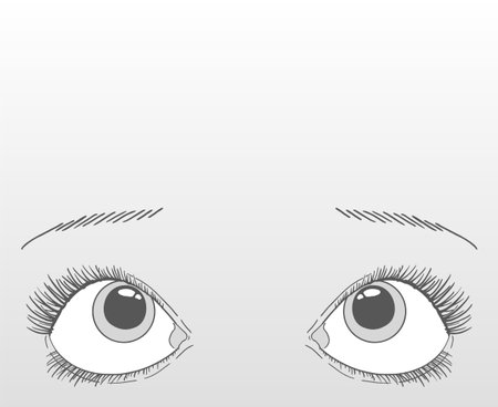 Design of curious eyes lookingのイラスト素材