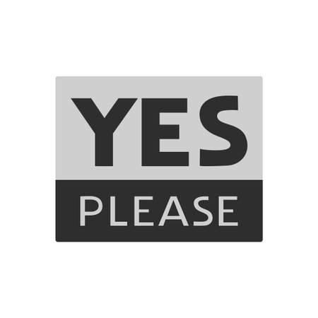 Creative design of yes please messageのイラスト素材