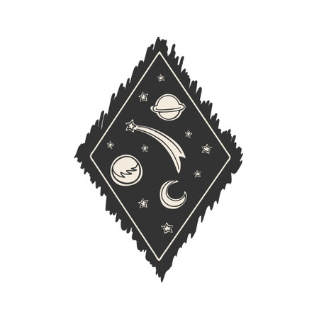 Creative design of cardboard universe illustration