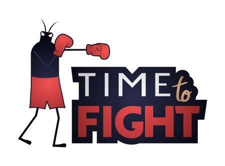 Design of time to fight messageのイラスト素材